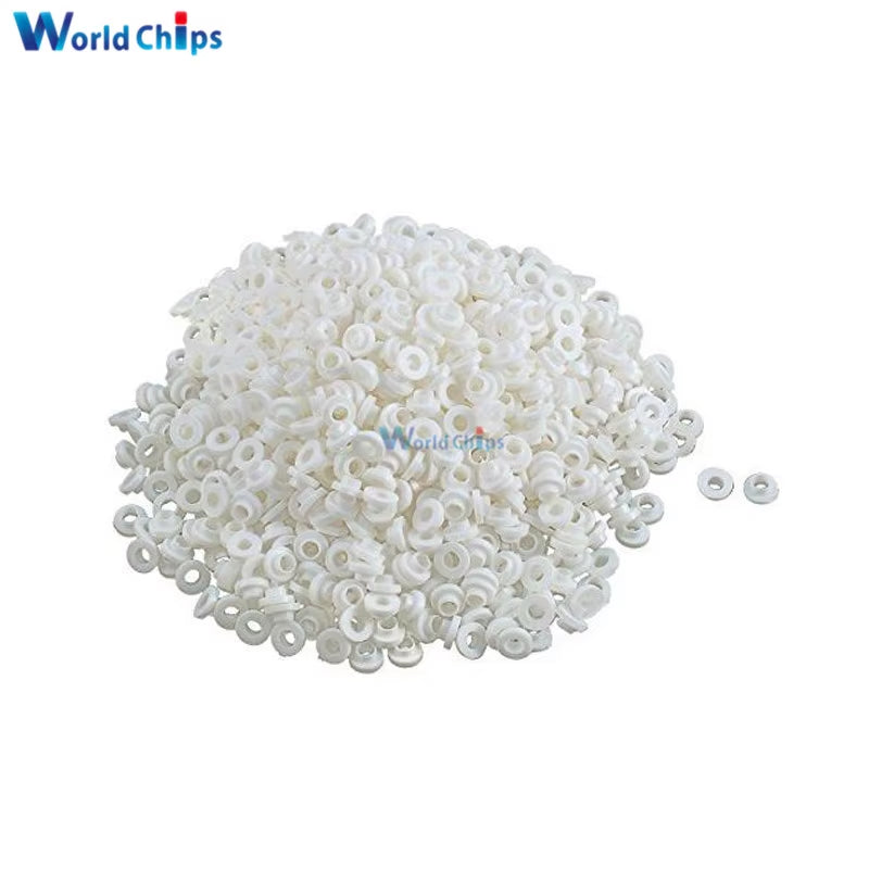 100Pcs TO-220 Transistor Plastic Insulation Washer + 100Pcs TO-220 Isolated Silicone Pad Sheet Strip