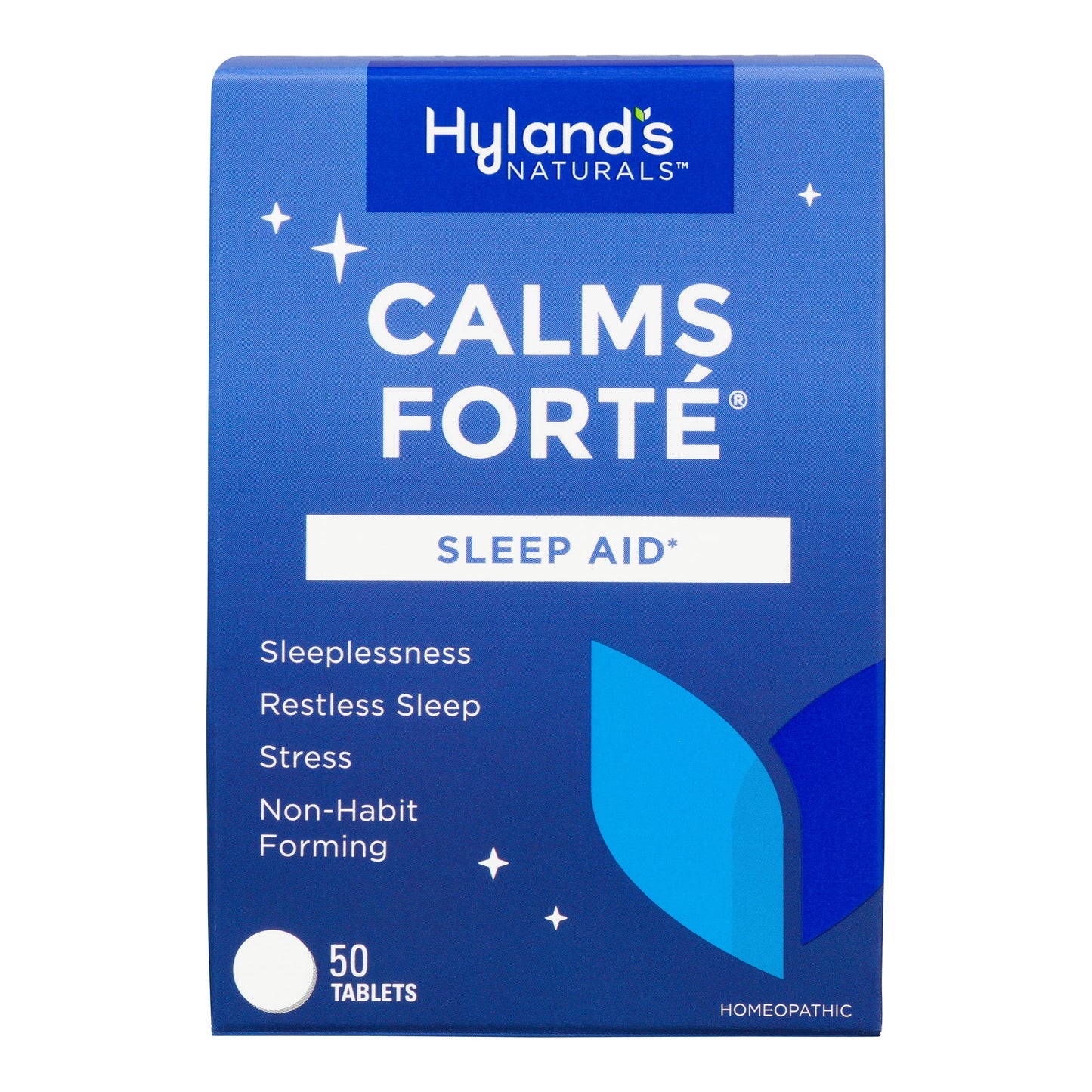 Naturals Calms Forte' Sleep Aid Tablets, Natural Relief of Nervous Tension and Occasional Sleeplessness, 50 Easy to Swallow Tablets