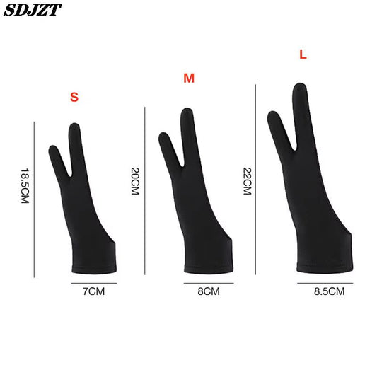 Anti-Touch Two-Finger Hand Painting Gloves for Tablet Digital Board Screen Touch Drawing Anti-Fouling Oil Painting Art Supplies