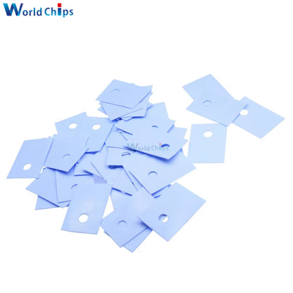 100Pcs TO-220 Transistor Plastic Insulation Washer + 100Pcs TO-220 Isolated Silicone Pad Sheet Strip