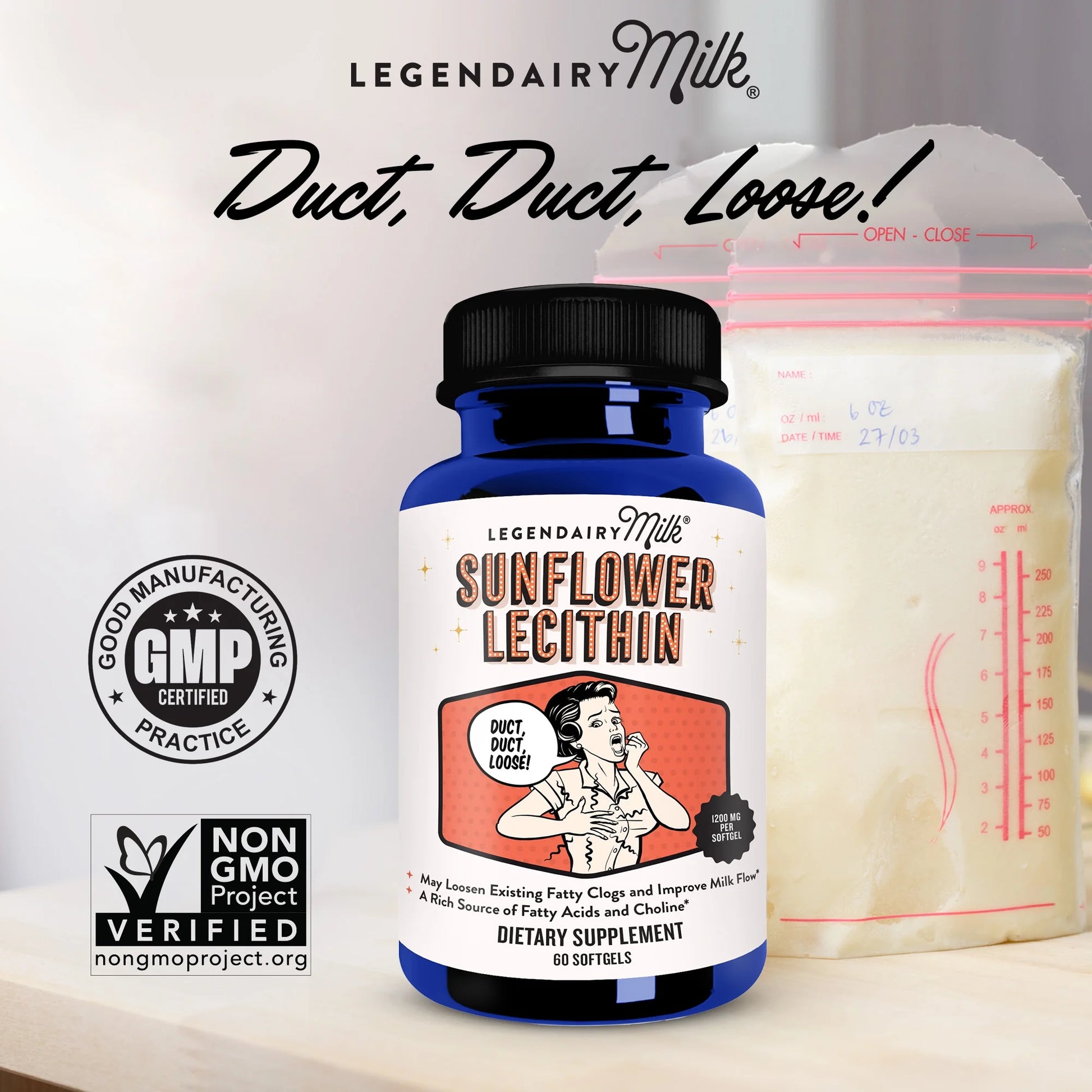 (2 Pack)  Sunflower Lecithin Softgels for Adults - Organic Dietary Supplement, 60 Ct, 1 Bottle