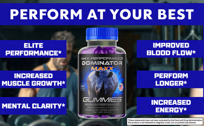Dominator Maxx Gummies for Men, Advanced Performance Supplement 60 Gummies