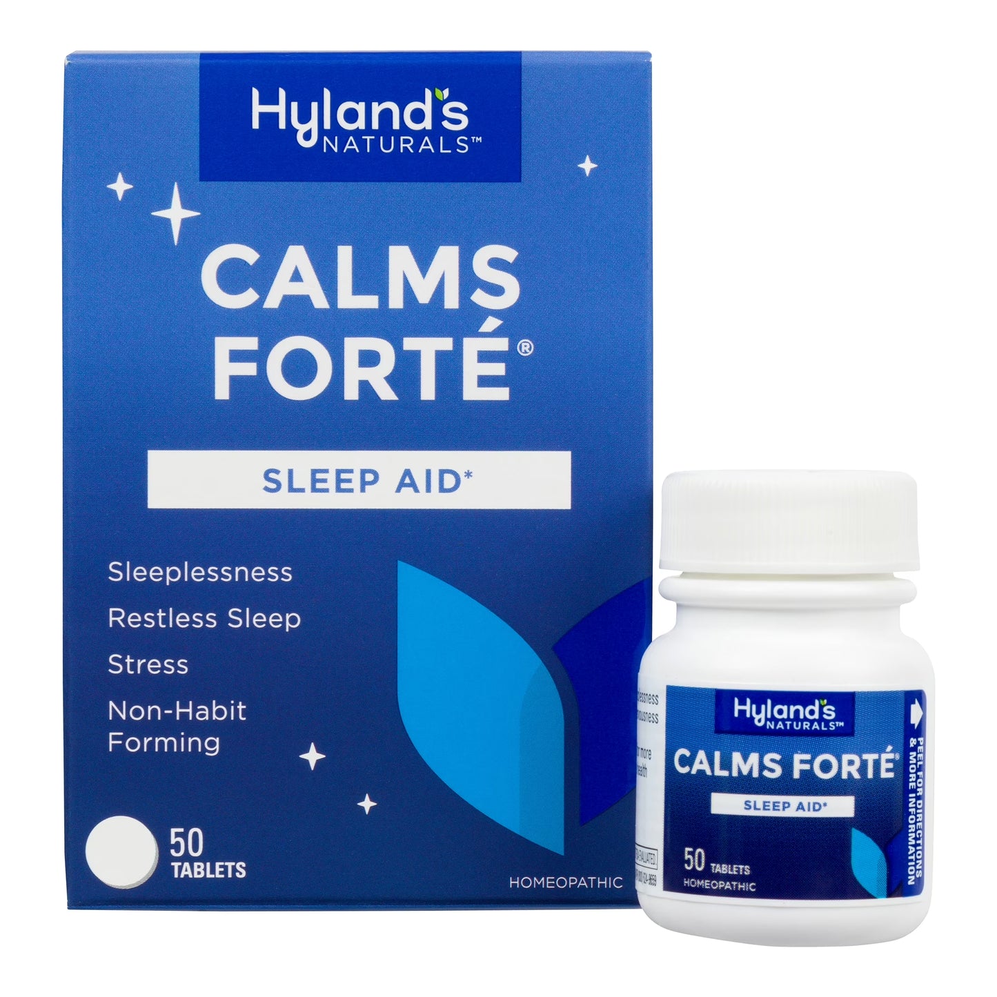 Naturals Calms Forte' Sleep Aid Tablets, Natural Relief of Nervous Tension and Occasional Sleeplessness, 50 Easy to Swallow Tablets
