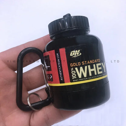 ZK30 100ML Protein Powder Container Pill Organizer Protein Keychain Sport Nutrition Water Bottle Sport Whey Protein Key Chain