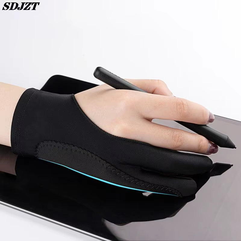 Anti-Touch Two-Finger Hand Painting Gloves for Tablet Digital Board Screen Touch Drawing Anti-Fouling Oil Painting Art Supplies