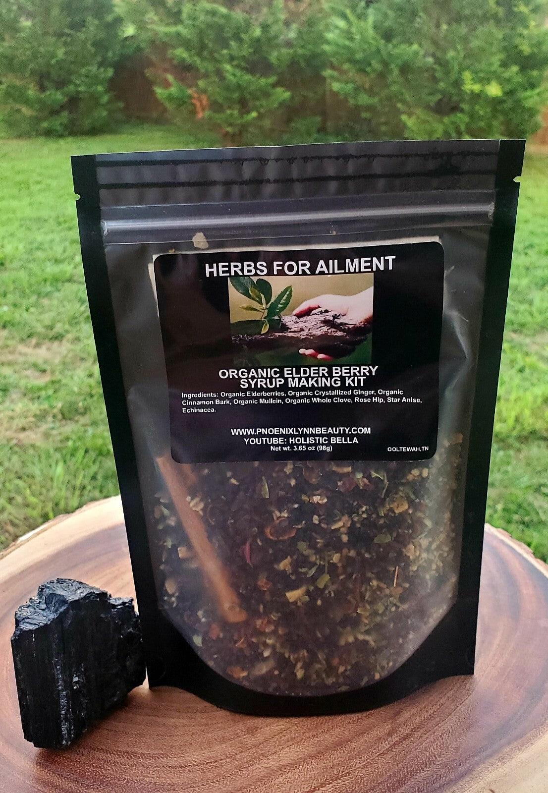 Organic Elderberry Syrup Kit-Organic Ingredients with Brewing Bag 3.65 Oz