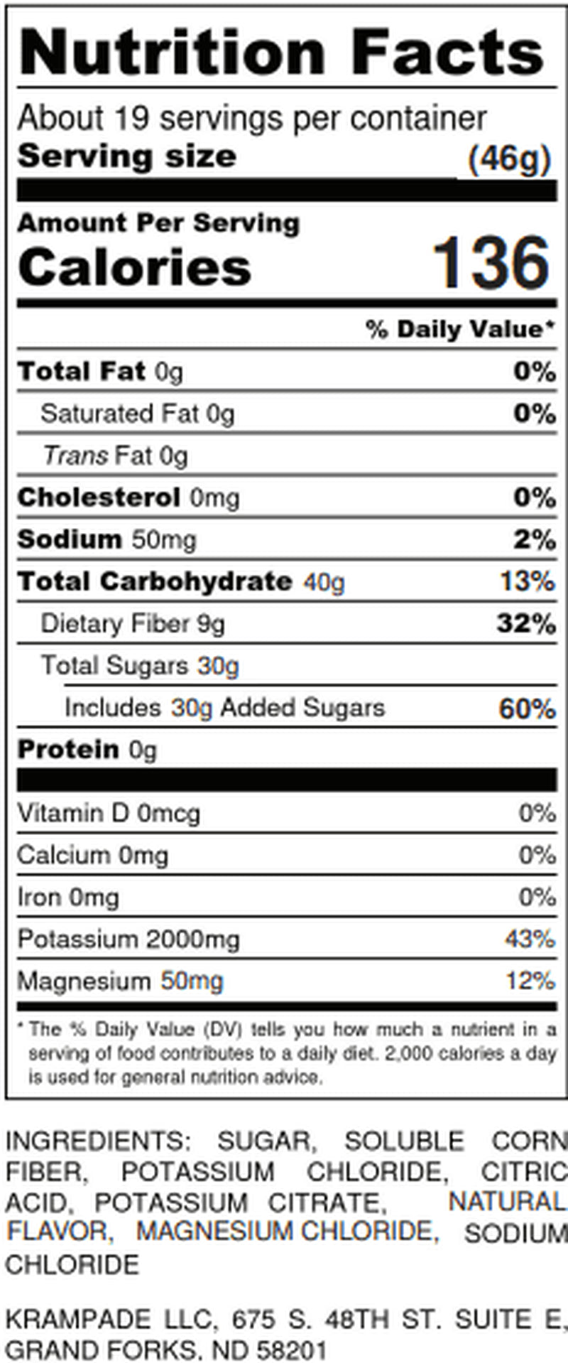 Fiber Supplement Electrolyte Powder-9G Prebiotic Fiber+2000Mg Potassium + Magnesium Supplement | Cramp Relief, Hydration, Digestive Support | Lemon Lime, 16 Single Serving Packets