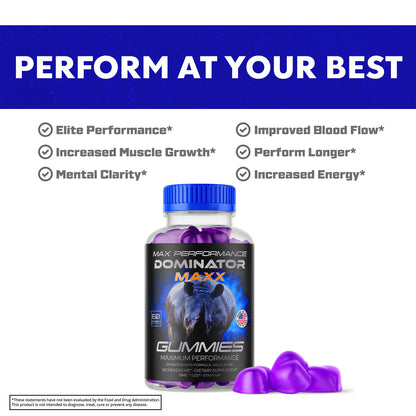 Dominator Maxx Gummies for Men, Advanced Performance Supplement 60 Gummies