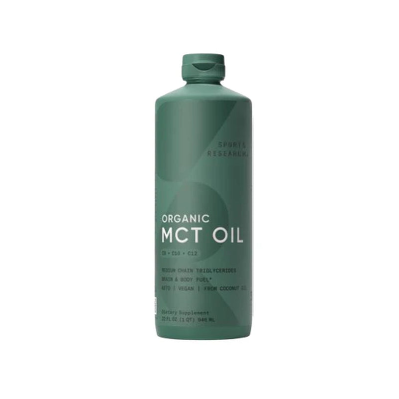 Sports Research Organic MCT Oil - Keto & Vegan Mcts C8, C10, C12 from Coconuts - Fatty Acid Brain & Body Fuel, Non-Gmo & Gluten Free - Flavorless Oil, Perfect in Coffee, Tea & Protein Shakes - 32 Oz