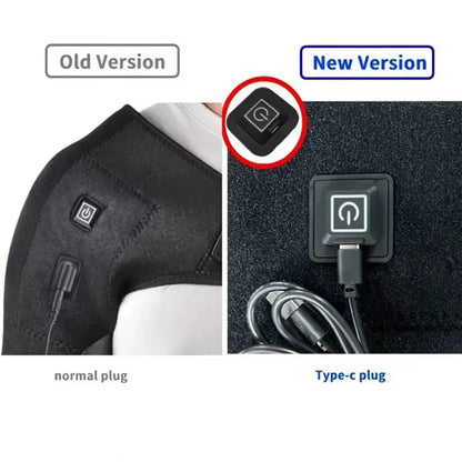 USB Electric Shoulder Brace Amr Pad 3 Gear Heated Massage Shoulder Support Massage Belt Gifts Health Care Keep Warm