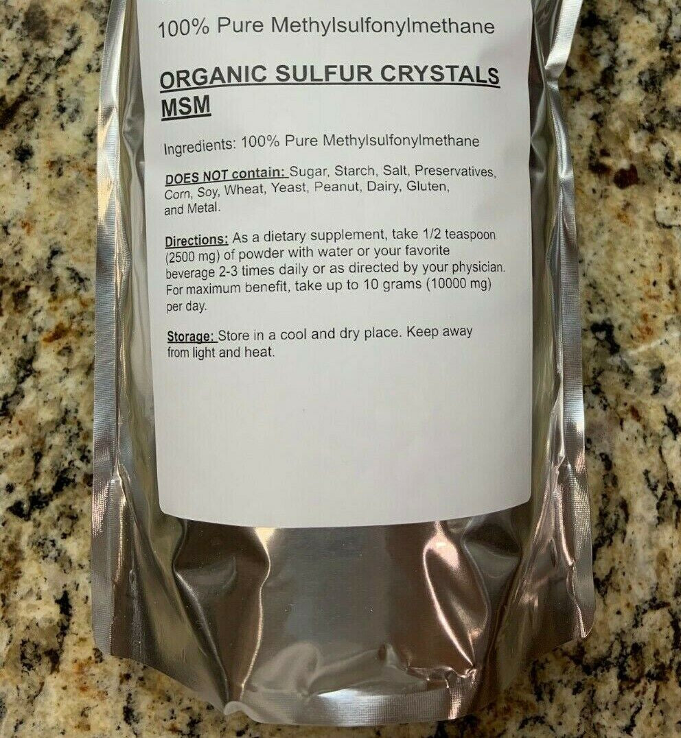 100% PURE MSM CRYSTALS-JOINT PAIN-ARTHRITIS RELIEF-PHARMAC