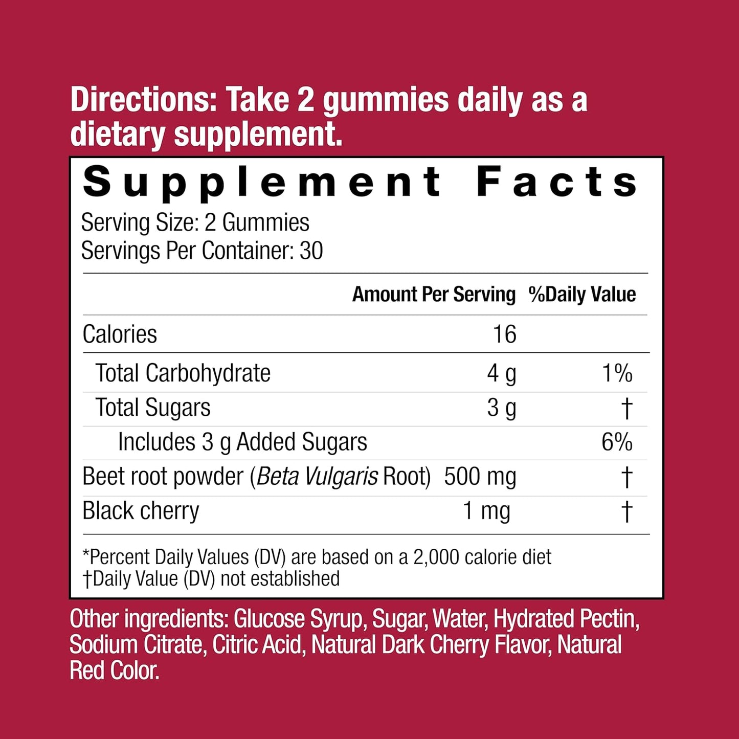 Bountiful Beets Gummies, Circulation Superfood, Promotes Energy and Endurance, Nitric Oxide Booster, 30 Servings, White, 60 Count