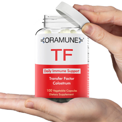 TF Immune Support Supplement with Transfer Factor and Pure Colostrum, Bovine Colostrum Capsules, Immunity Supplement, 100 Capsules