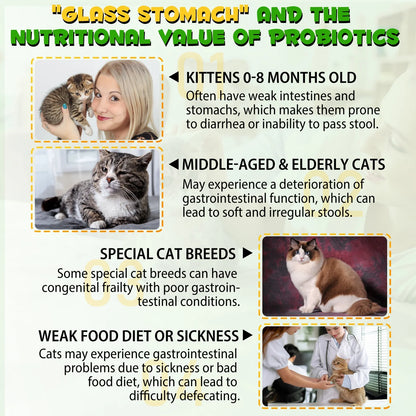 Cat Constipation Relief, Natural Drops with 6 Probiotics to Help Digestion, Cats Constipation Supports, Relief Constipation for Cat - 2 Fl Oz