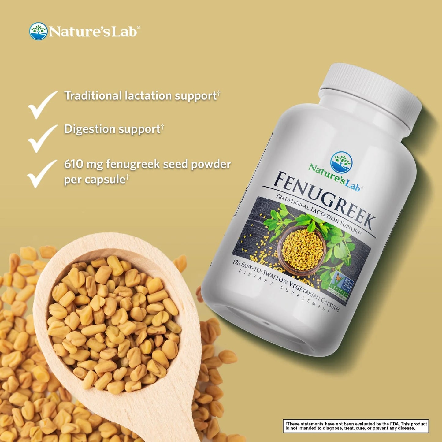 Fenugreek - Traditional Lactation Support* - 120 Capsules