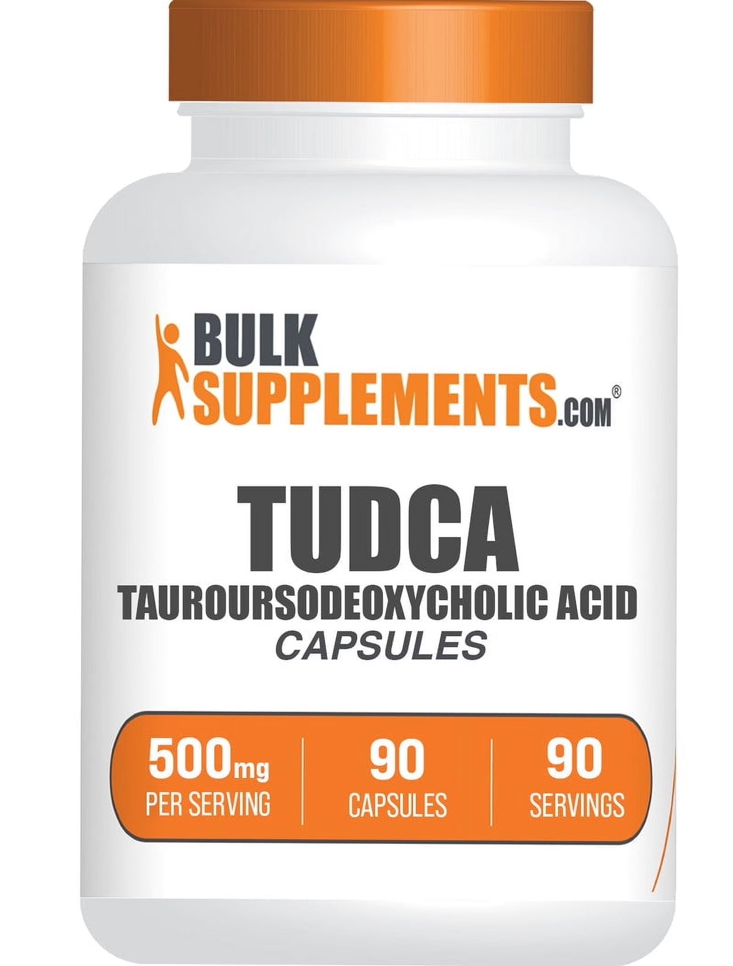 Bulksupplements TUDCA (Tauroursodeoxycholic Acid) Capsules - 500Mg per Serving (90 Capsules - 90 Servings)