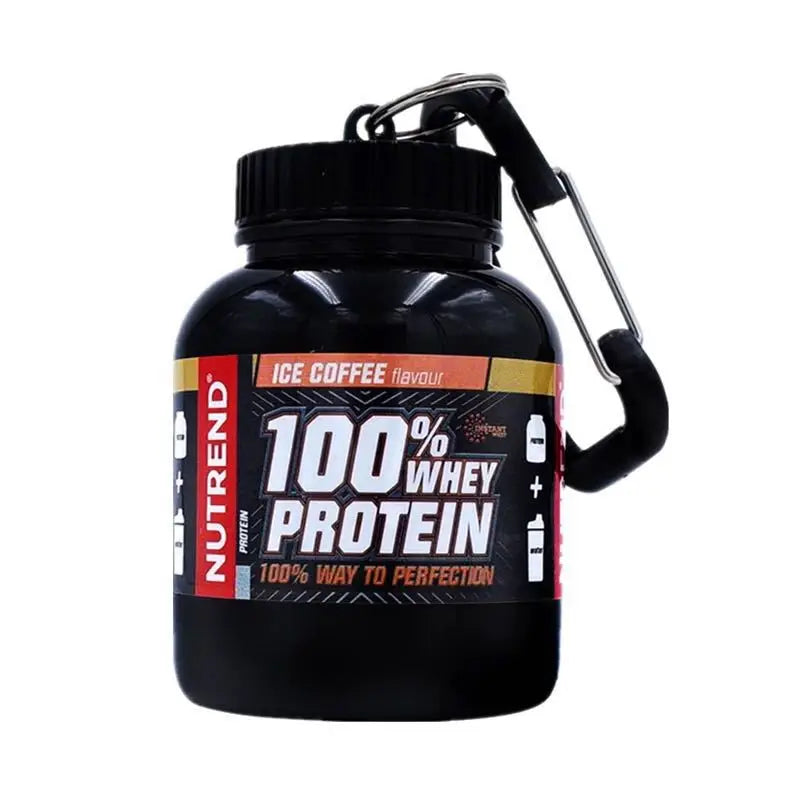 ZK30 100ML Protein Powder Container Pill Organizer Protein Keychain Sport Nutrition Water Bottle Sport Whey Protein Key Chain