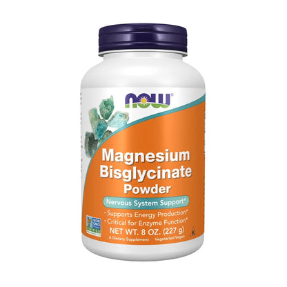 Supplements, Magnesium Bisglycinate Powder, Enzyme Function*, Nervous System Support*, 8-Ounce