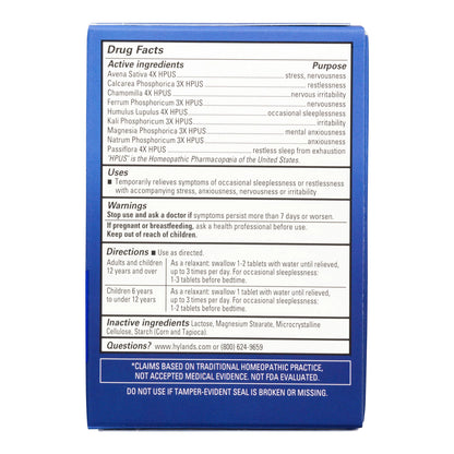 Naturals Calms Forte' Sleep Aid Tablets, Natural Relief of Nervous Tension and Occasional Sleeplessness, 50 Easy to Swallow Tablets