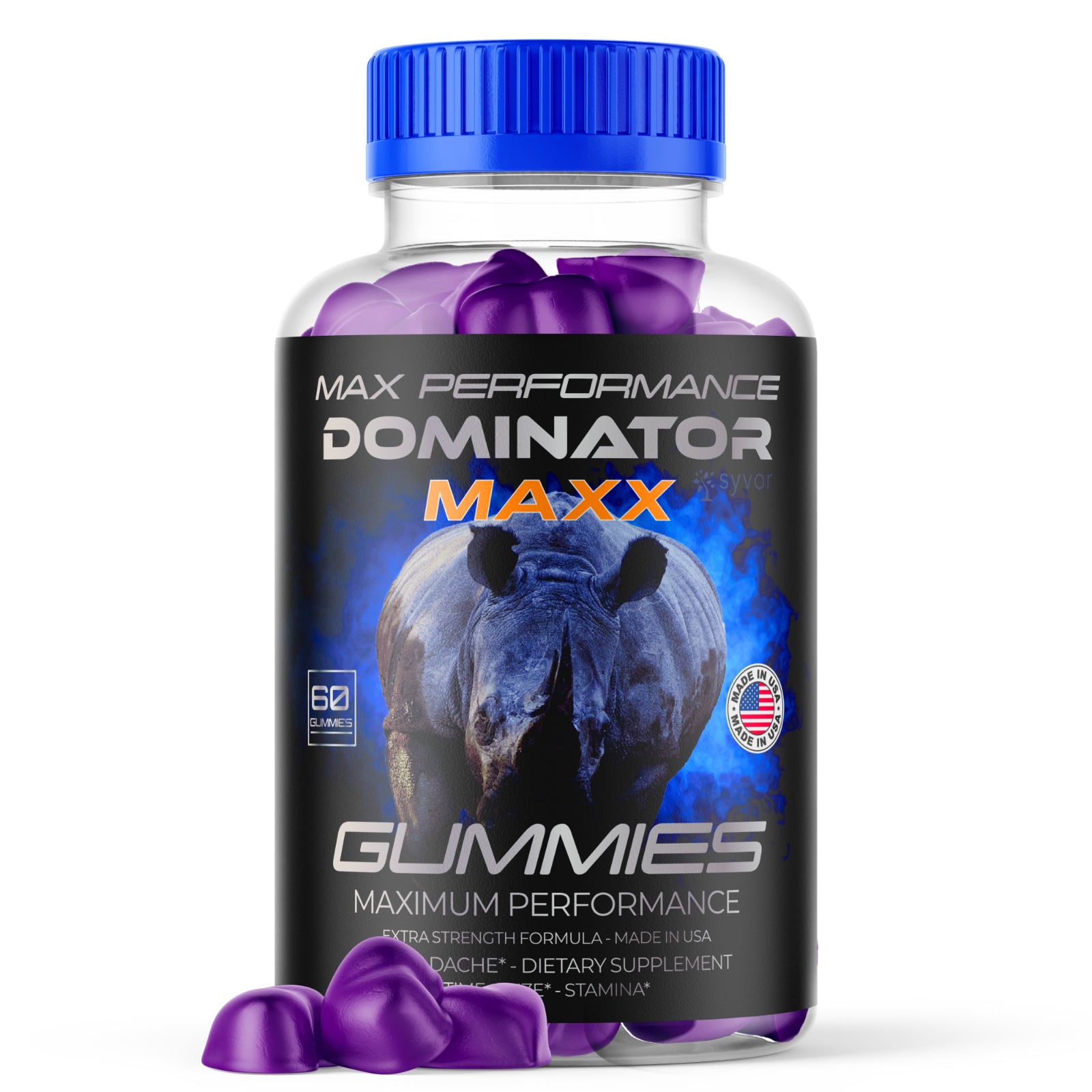 Dominator Maxx Gummies for Men, Advanced Performance Supplement 60 Gummies