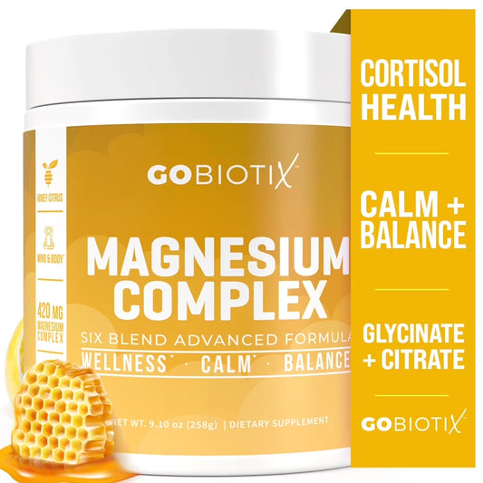 Magnesium Complex Powder with Magnesium Glycinate & Citrate, Honey Citrus Flavor, 60 Servings